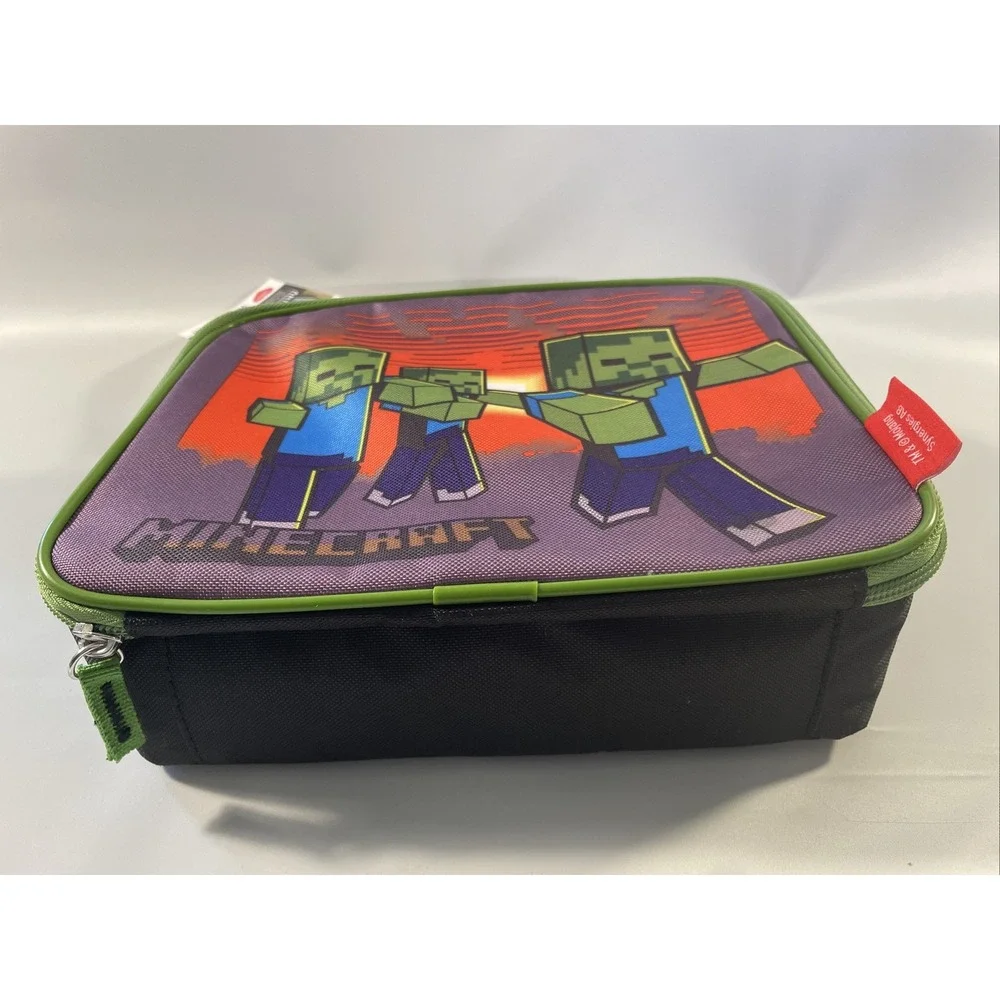 Minecraft Creeper Soft Insulated Back to School Lunchbox Thermos 2021 Mojang NEW